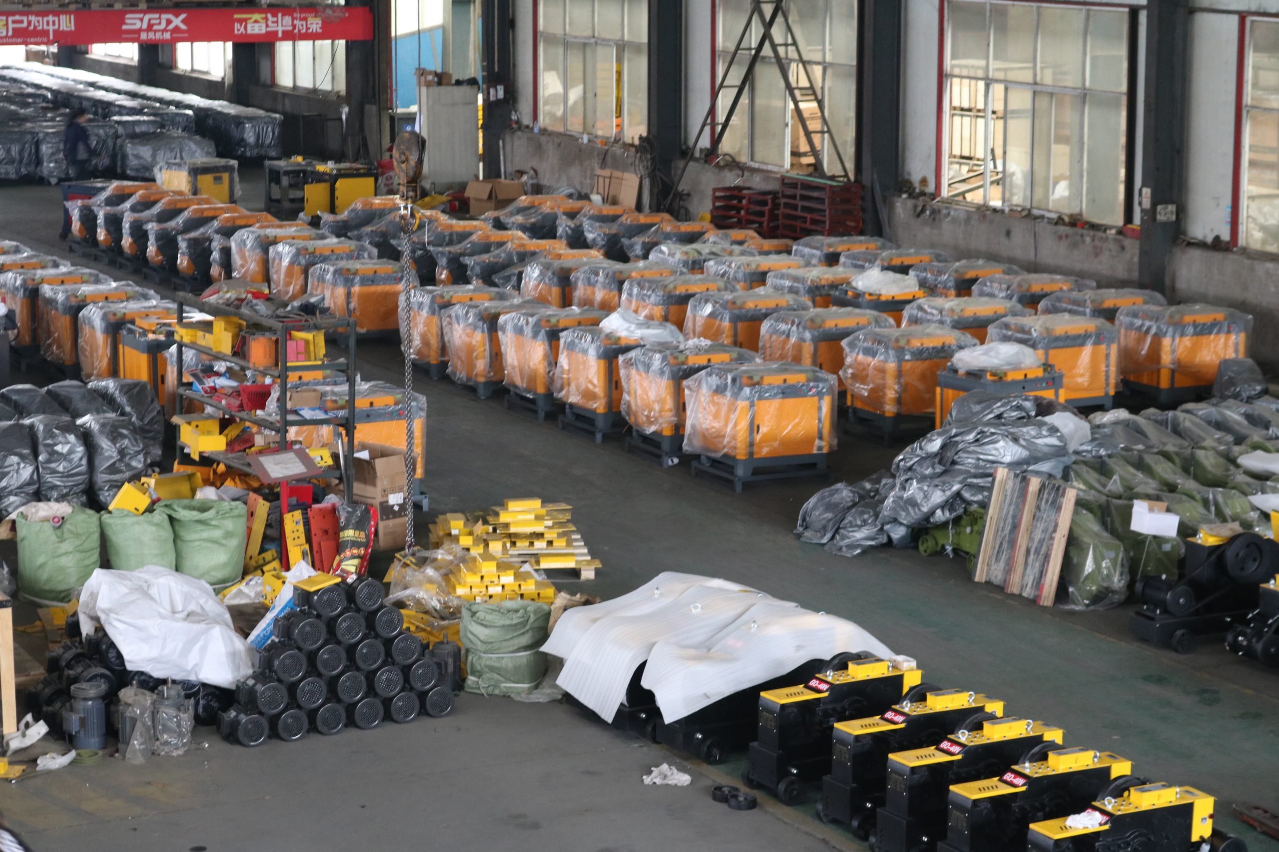 SFJX machinery arranged inside the manufacturing facility